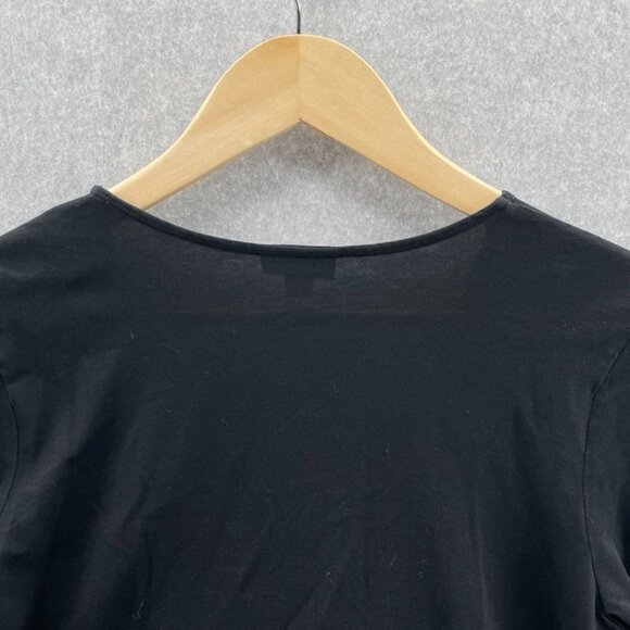 J. Jill Cardigan Top Womens Medium Black Cotton Modal Blend Knot Front - Picture 5 of 8